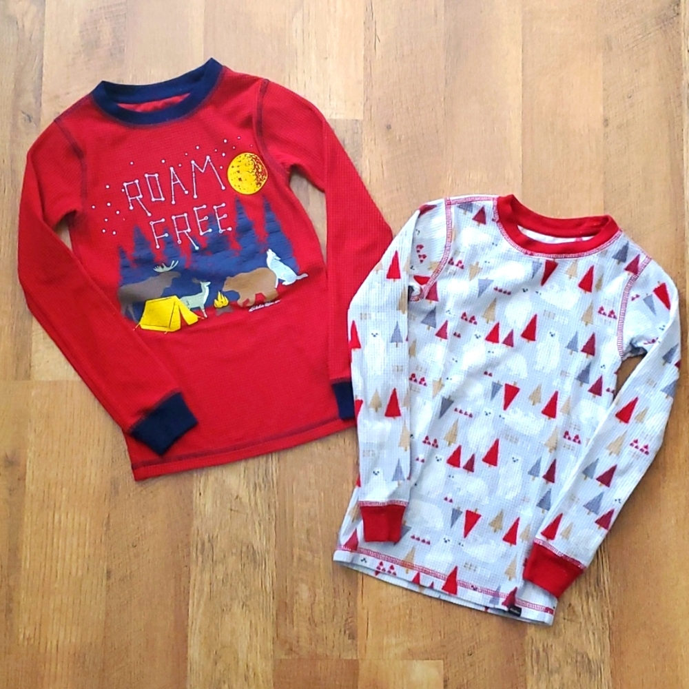 2 Eddie Bauer Kids Size 6 Waffle Weave Winter‎ Tops